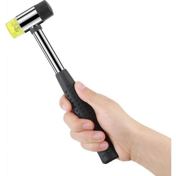 CABBALUS Palu Karet Martil Plastik Mini 25mm Double Face Rubber Hammer Mallet Lantai Parket Kayu Ker