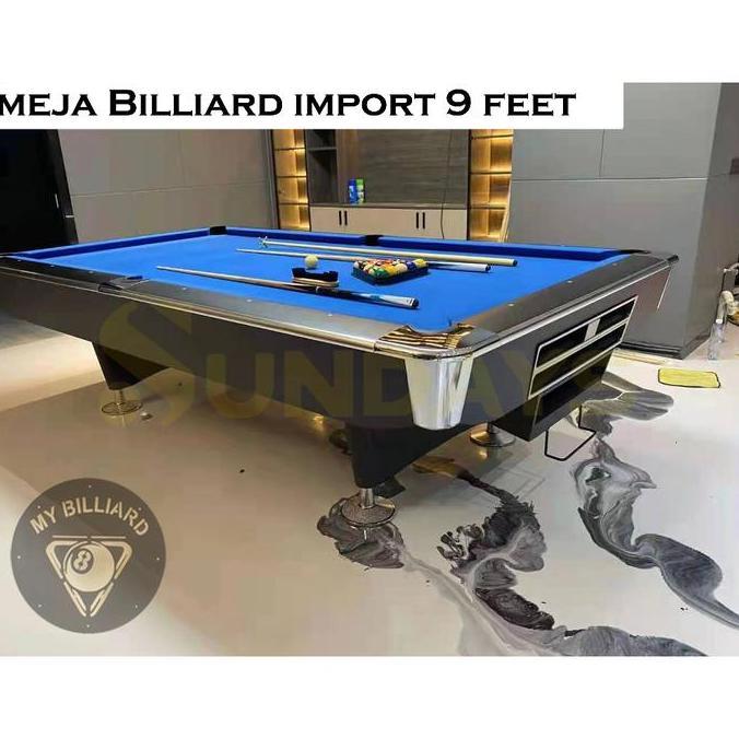 Terlaris Meja Billiard Import Murah 9 Feet Batu Hitam - Billiar Table Pool Set Murah