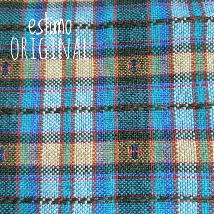 Kain Jok Mobil Bahan Fabric Tartan Kotak Biru cocok untuk mobil 90 an