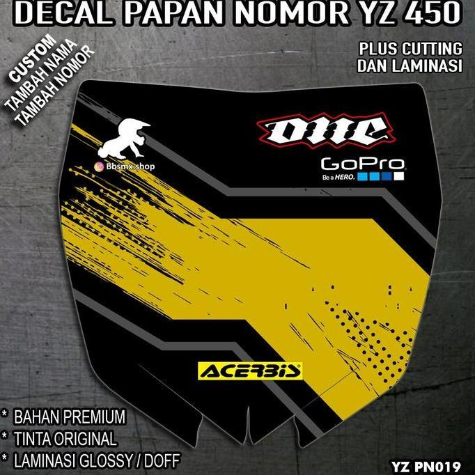 Decal  Papan  Nomor  YZ  450