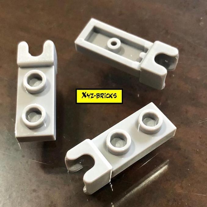 LEGO PARTS 6043639 - Plate 1x2 Ball Cup Medium Stone Grey (LBG)