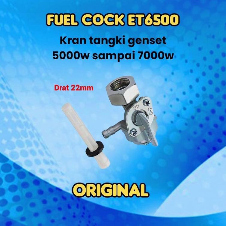 Fuel Cock Kran Tangki Diesel Genset Et6500 | Jenset 5000 6500 7000 Watt / Keran Fuel Tank Generator 