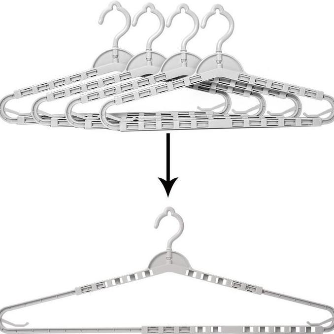 Hanger Pengering Jemuran Lipat Gantungan Baju Tarik Extended Lebar Panjang Pendek Fleksibel Multifun