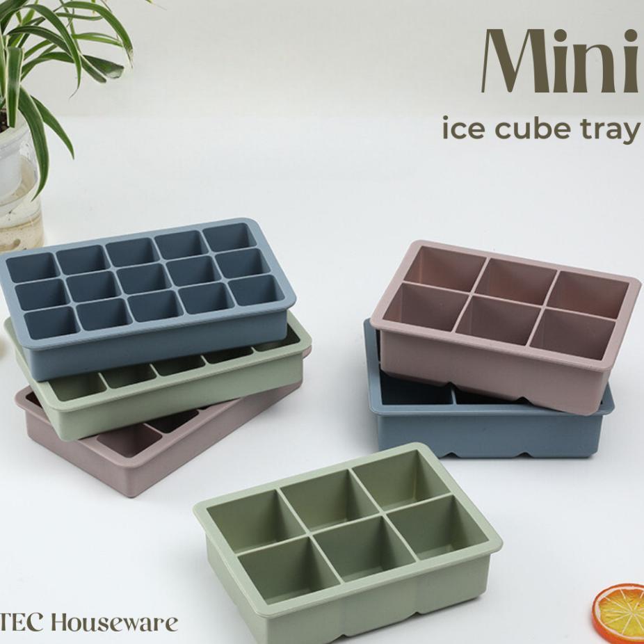 Wadah Tempat Penyimpanan Tec Mini Cetakan Wadah Mpasi/Kaldu/Es Batu Ice Cube Tray Kotak Penyimpanan 