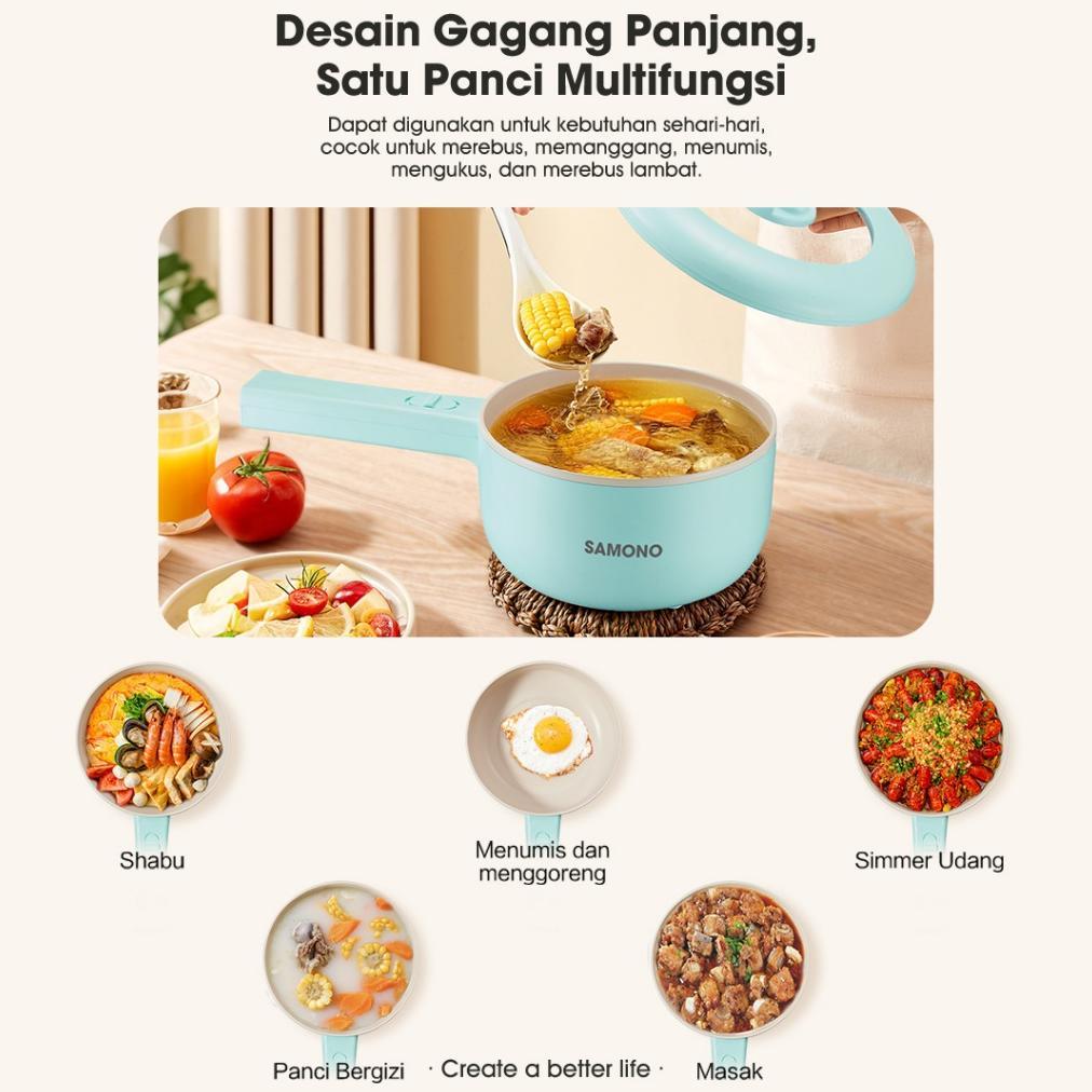 sale SAMONO Panci Listrik 2L Anti Lengket alat dapur alat masak alat masak listrik panci mpasi bayi 