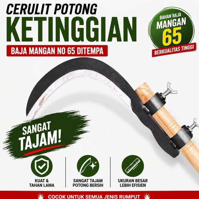 RGPOTZ Pisau sikat pinang terbuat dari baja mangan berkualitas Memotong Rumput Air dan Dahan Pohon A