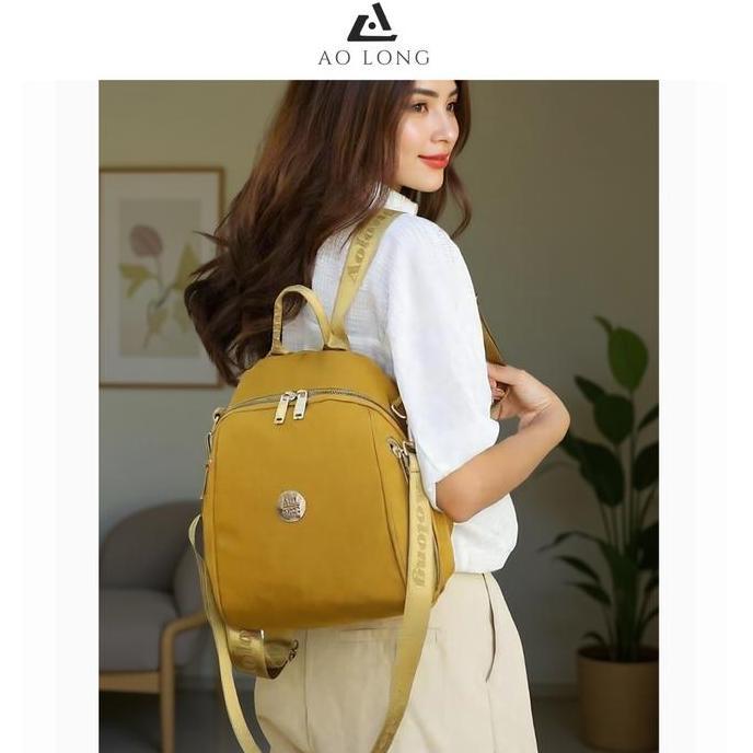 Borsa- Ransel Kanvas Botol 06# Tas Ransel Nita - Backpack Cewek Fashion Ukuran Sedang Terkini Free T