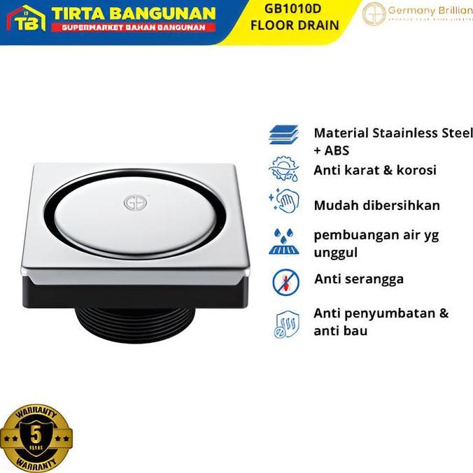 GERMANY BRILLIANT GB1010D FLOOR DRAIN SARINGAN GOT KAMAR MANDI ANTI SERANGGA BAU