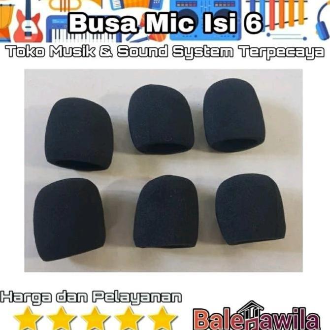 Desfya11 - Busa Mic Pelindung Pop Mic Filter Tutup Microphone Isi 6