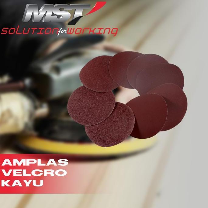MST Amplas Bulat Velkro 4" Amplas Tempel Kayu