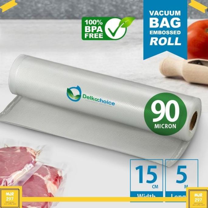 Ver- Plastik Vacuum Bag Emboss Vacum Vakum Sealer Delkochoice Roll