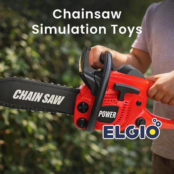Mainan Simulasi Gergaji Mesin Chainsaw Elektrik Anak Permainan Alat Konstruksi