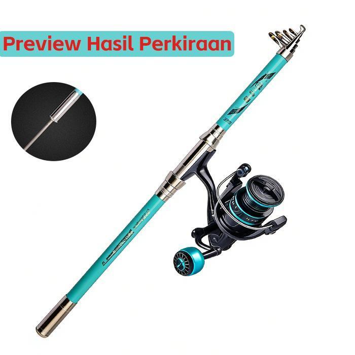 DAIWA SET PANCING JORAN KARBON 2.1-4.5M DENGAN PASAK PENGUNCI REEL SPINNING TELESKOPIK ANTI PATAH OR