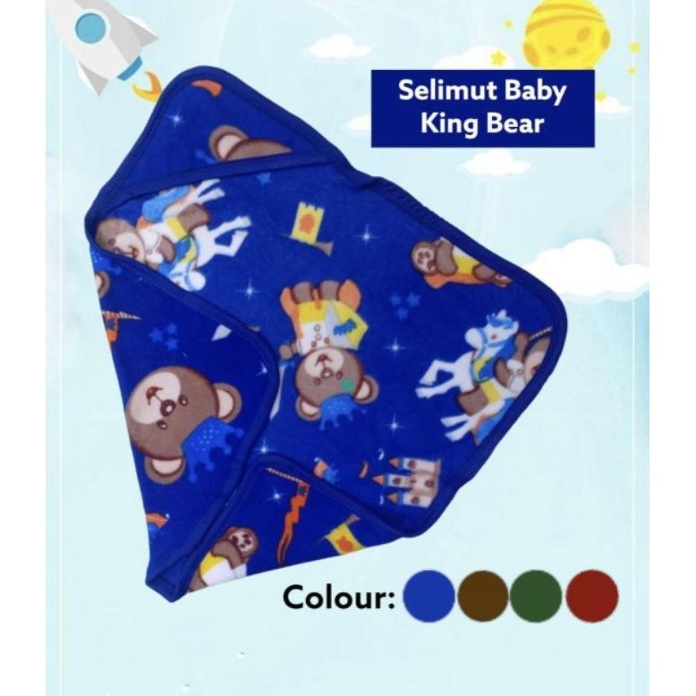 CUCI GUDANG Selimut Bayi Topi Bulu King Bear/ Selimut Bayi Topi / Perlengkapan Bayi / Selimut Bayi
