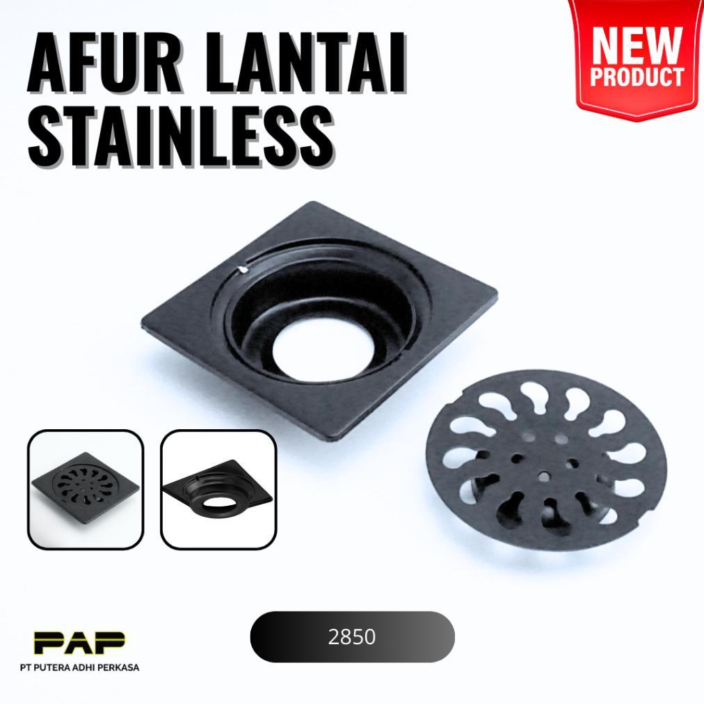 Premium Afur Saringan Got Kamar Mandi Stainless Flusso Saringan Afur Lantai Stainless Black 2850