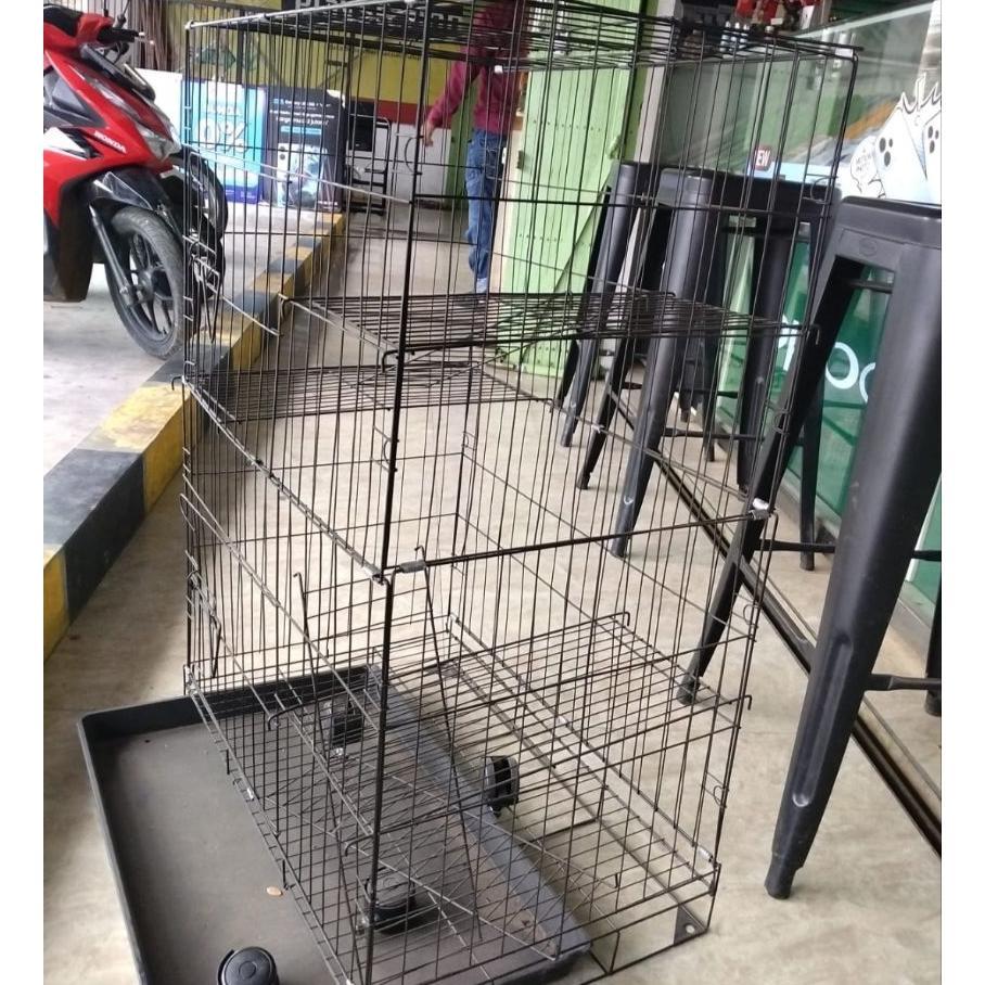 Kandang Lipat Besi Kawat Umbaran Tipis Rapat Hewan Ternak Tebal Kuat Kelinci Anjing Kucing Ayam Buru