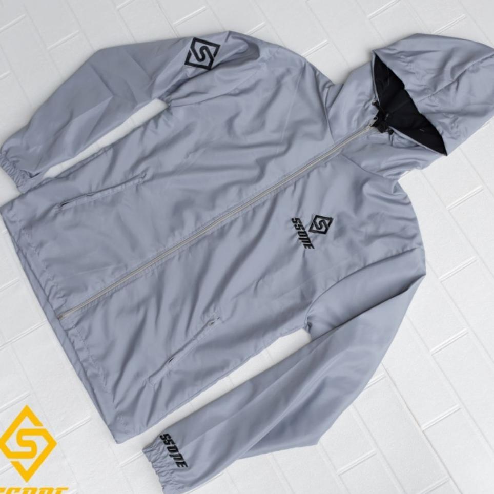 Jaket Parasut Pria Wanita Jepang Kanji Waterproof Cagoule Windbreaker Original