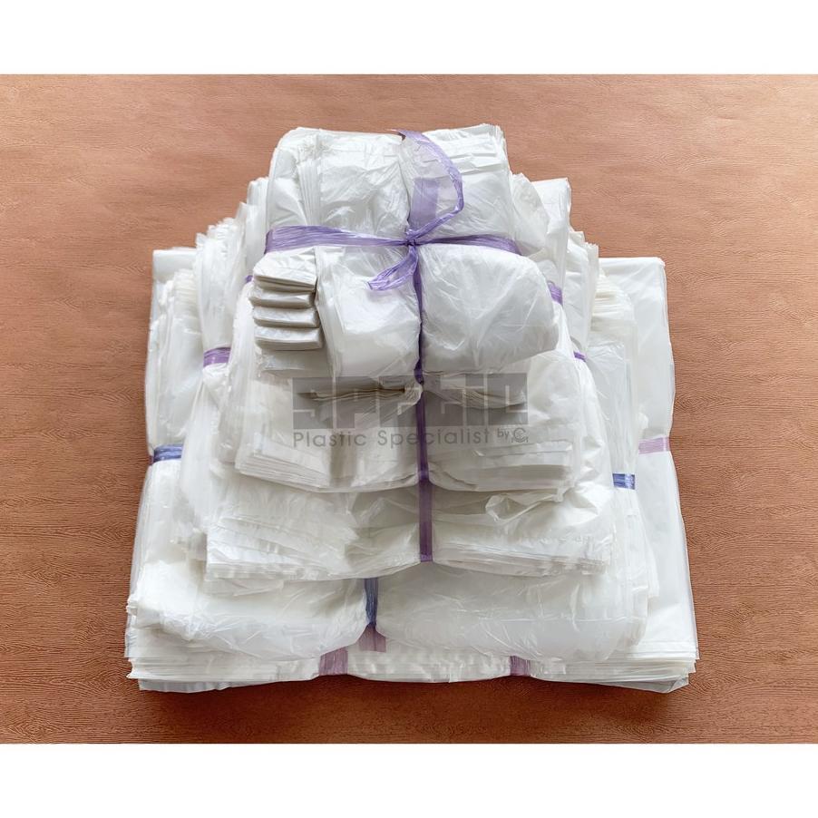 Kresek Kiloan Putih Bening Ukuran Kecil Sedang Besar / Hd Los Perkutut 15 , 24 , 28 , 35 , 40