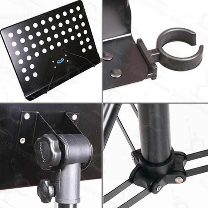 Alat Musik Lawrence Book Stand + Mic Clip LMS-07 Original