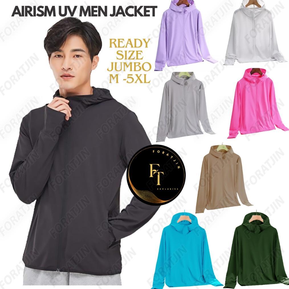NEW Foratjin- Jaket Mesh Hoodie UV Protection Jaket Olahraga Running gym Sepeda Men