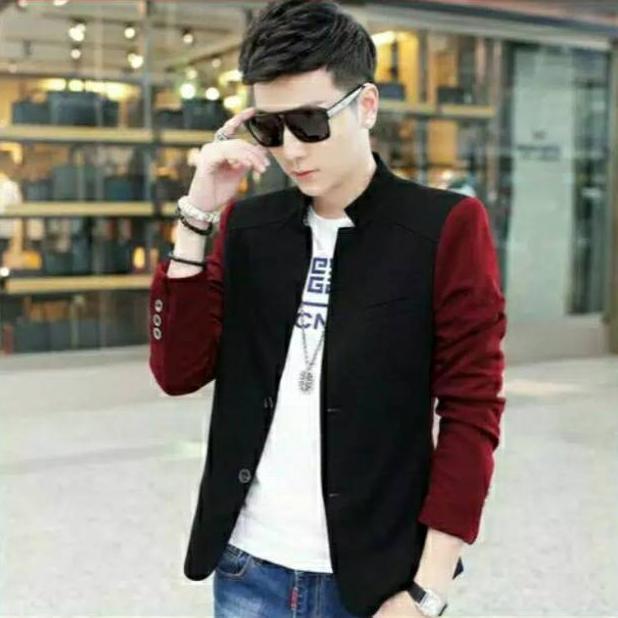 NEW PROMO Jas Hitam Maroon,  Jas Pria Gaul, Jas Santai Termurah