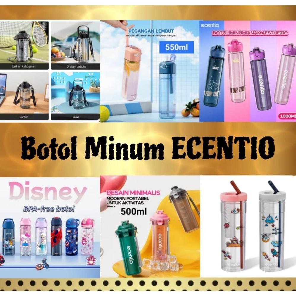 NEW BOTOL MINUM ECENTIO / BOTOL MINUM PORTABLE / BOTOL SPORT ECENTIO