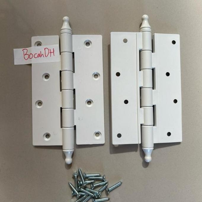 Gmp Engsel Plastik Pvc 4.5 Inch - 2 Pcs Engsel + Sekrup Untuk Pintu Rumah & Kamarmandi - Harga Terja