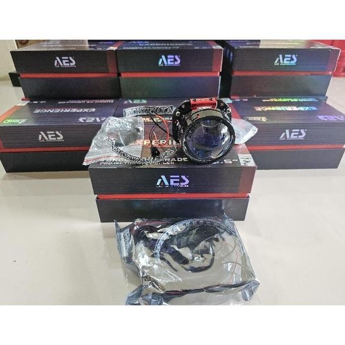 Paket lengkap lampu BILED AES GEN  2 projector  Turbo AES 2,5 inch