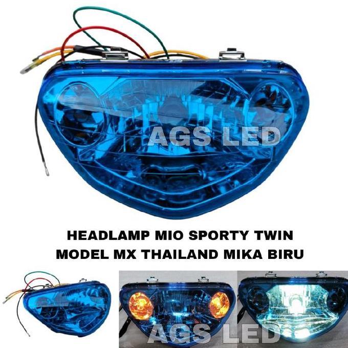 HEADLAMP DEPAN REFLEKTOR MIO SPORTY TWIN MODEL MX THAILAND MIKA BIRU / HEADLAMP MIP SPORTY PNP MIKA 