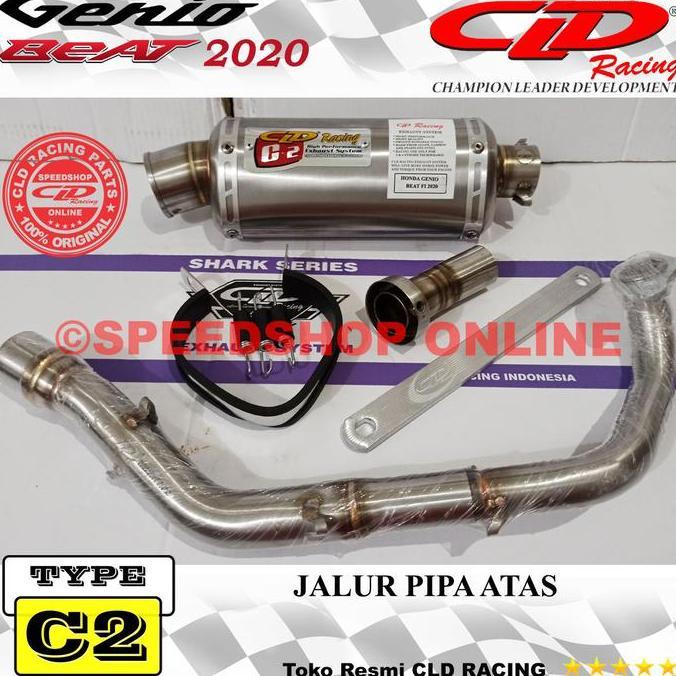 knalpot cld honda genio beat 2020 orinal type c1 c2 c7 bulat oval