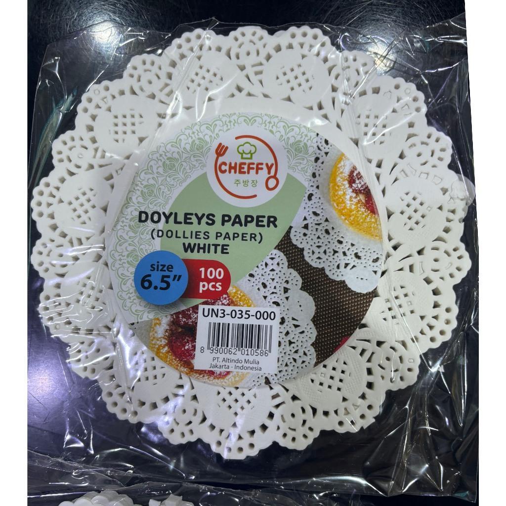 Doilies Doiles Paper Round White Kertas Renda Alas Kue Roti Kertas Doilies Doyleys Kertas Dolis