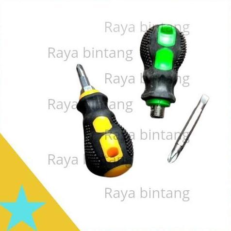 Obeng Cebol Buntek Mini Arah Plus Minus Negatif Kembang Obeng Multi Allshop