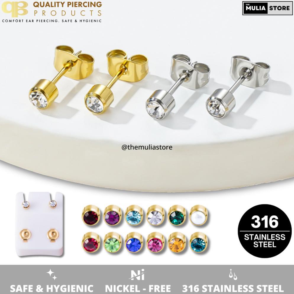 ORIGINAL QPP Anting Tindik/Kerabu Tembak/Subang Tembak Bayi/Balita/Anak-Anak/Remaja/Dewasa QPP Origi