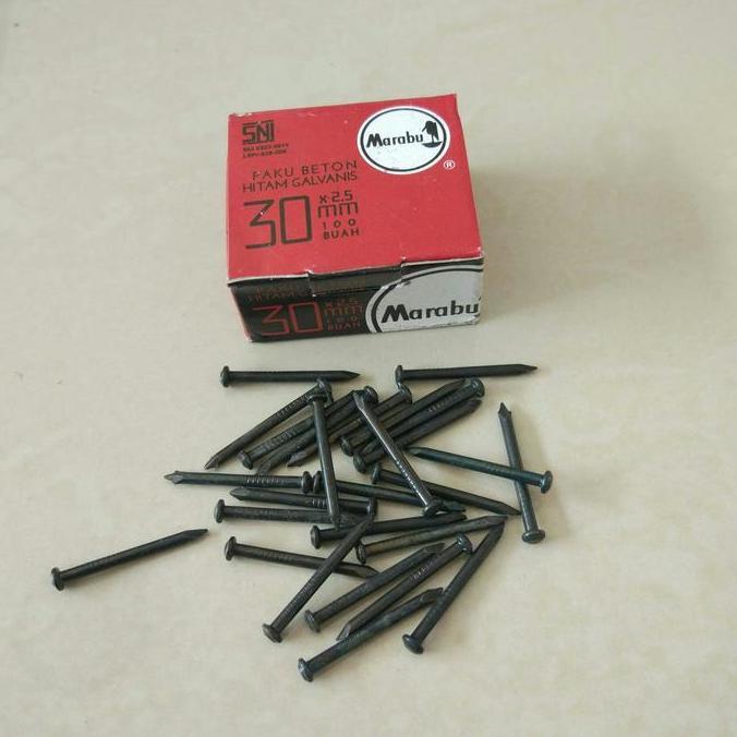 Paku Beton 3 Cm Hitam / Paku Beton marabu Hitam 30mm / Paku Beton 3 cm