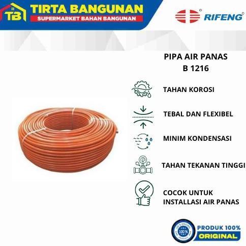 RIFENG PIPA AIR PANAS RIFENG 1216 1/2 INFI ORANGE, SELANG