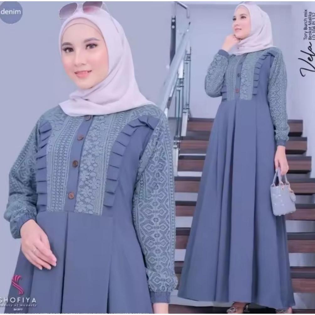 TERLARIS RAMADHAN SALE GAMIS WANITA KOMBINASI BURKAT KRINGKEL AIR FLOW TERBARU//GAMIS WANITA MODIS D