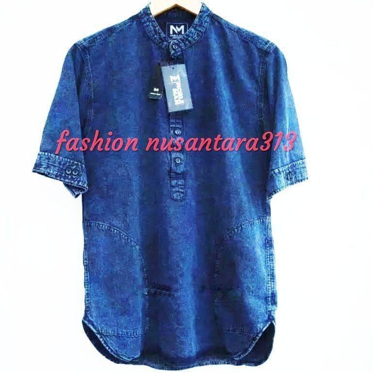LIMITED (JUMBO M-L-XL-XXL-XXXL)BAJU ATASAN KOKO KURTA JEANS PRIA DEWASA JUMBO BIGSIZE/BAJU KOKO KURT