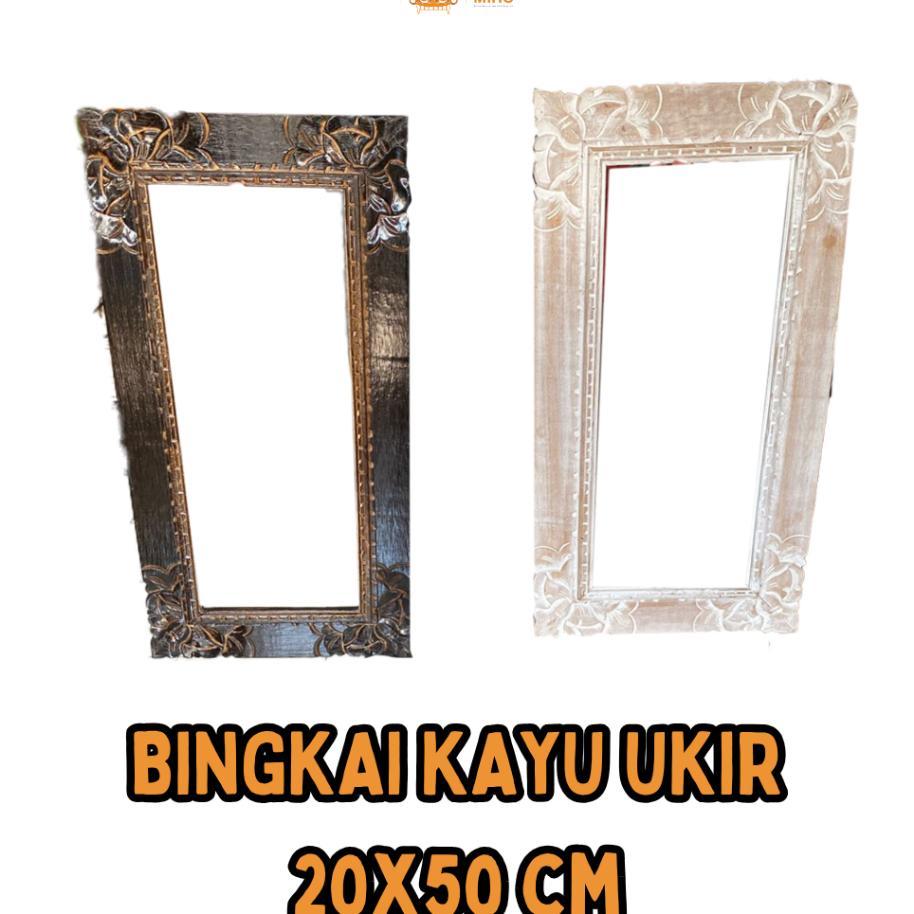 Bingkai 20 X 50 Cm Ukir Kayu - Bingkai Kayu - Ukiran Bingkai Bali - Bali Art Market