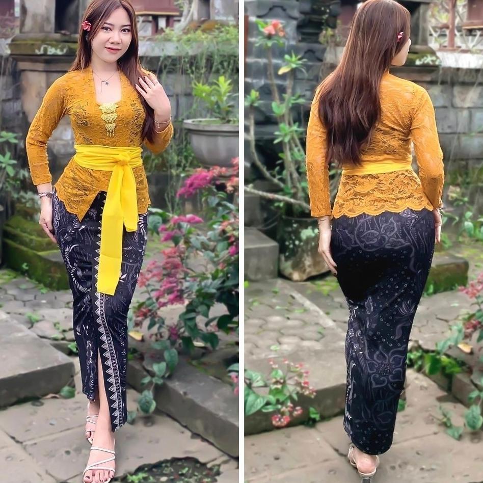 One Set (Satu Setel) Kebaya Bali Brokat Sofia + Rok + Selendang/Kebaya Bali