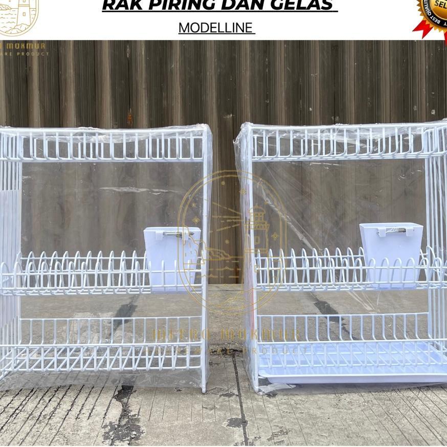 Sale Rak Piring Modelline Susun 2 - 3 / Rak Piring Anti Karat / Rak Dapur / Rak Kitchen Set