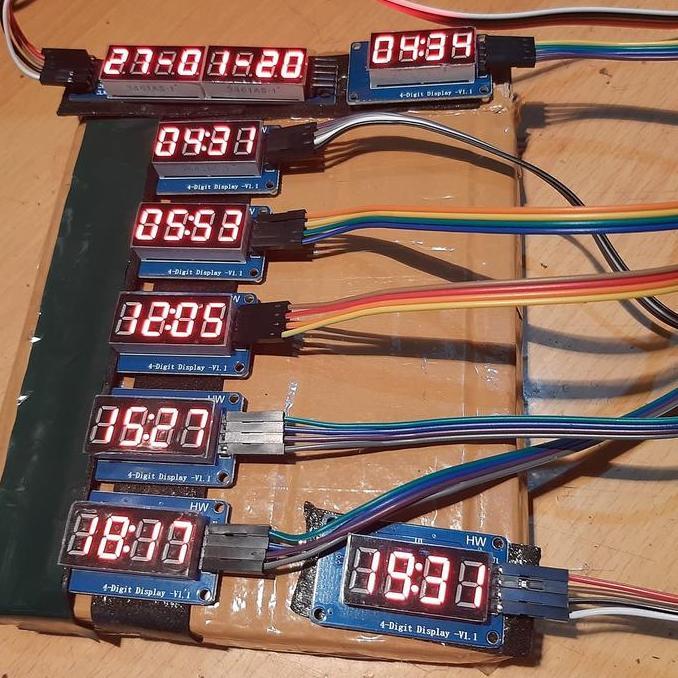 PCB ARDUINO NANO JWS JADWAL SHOLAT RTC DS3231 DS1307 SEVEN SEGMENT MINI BBM27