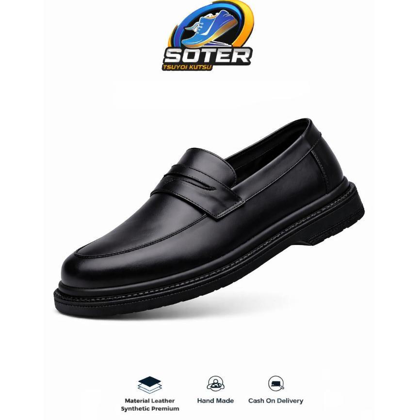 pengiriman cepat SOTER - Sepatu Docmart Pria Asli Kulit Pu Loafers Casual Series Jack