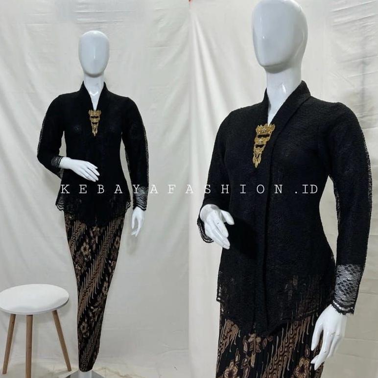 NEW SETELAN KEBAYA FLOY BROKAT LENGAN PANJANG / BAJU KEBAYA KARTINI WISUDA KONDANGAN MODERN / KEBAYA