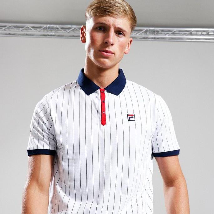 Fila Vintage Classic BB1 Polo Shirt Striped Bjorn Borg Tennis