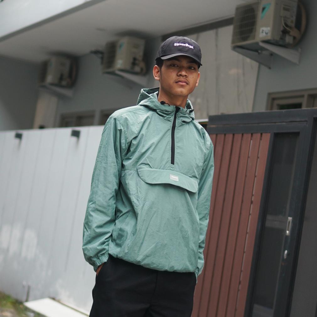100% Aman Throox Windbreaker Jaket || Ortus Green Jaket Parasut