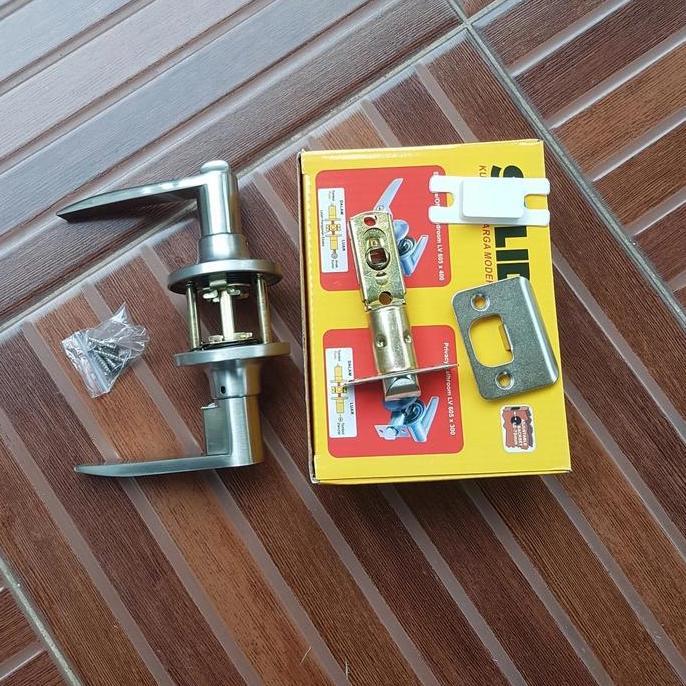 Termurah Lever Set Solid Lv 605 X 300 // Handle Pintu Kunci Kamar Mandi