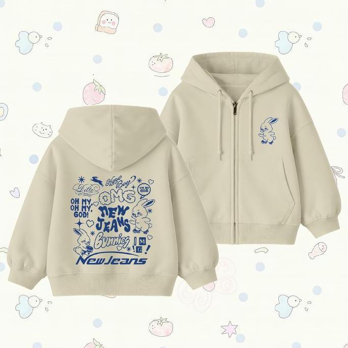 YUDAZ Jacket Hoodie Zipper Anak B.N.J Umur 4-15 Tahun Unisex Laki-Laki & Perempuan