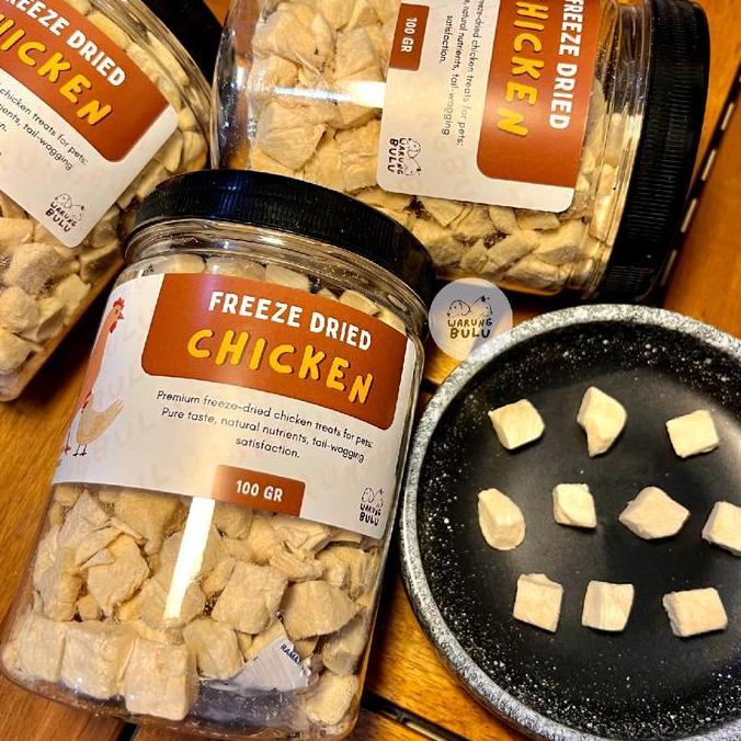 nandiareva0 - freeze dried cube chicken 100 gram | snack for  dog  and cat | nutrisi anjing dan kuci