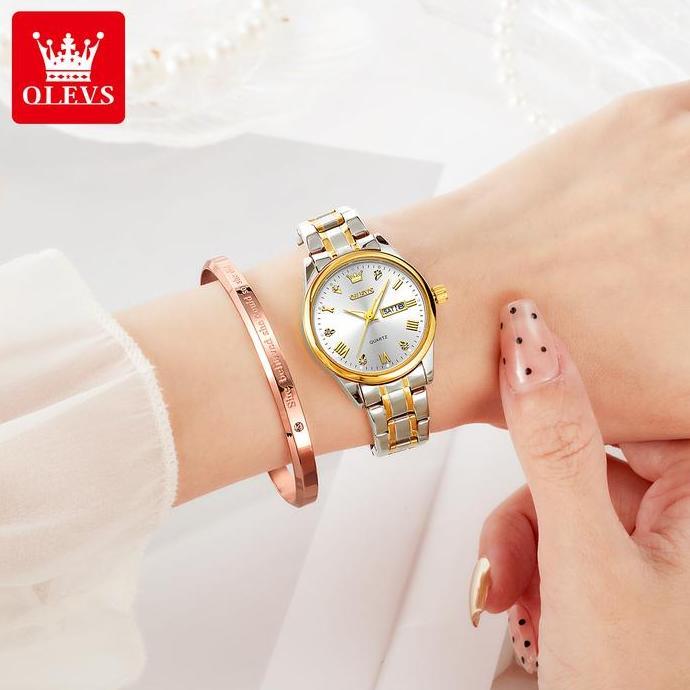 Ore- Olevs Jam Tangan Nita Anti Air Cewek Bergaya Elegan Kecil Analog Women Tches