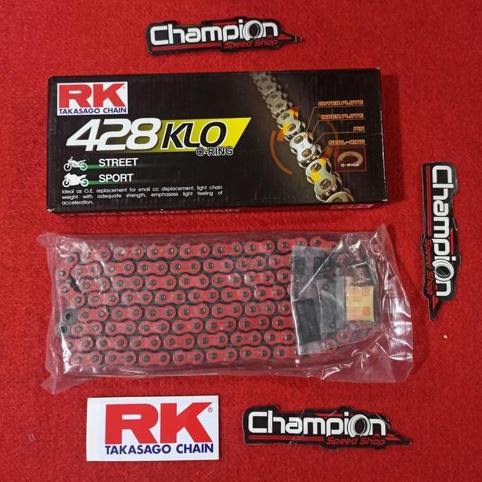 Rantai RK TAKASAGO Chain O-Ring ORing KLO 428-130L 428-130 428 Red